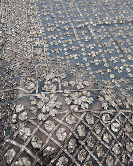 Handmade Full Jaal Gotta Work Organza Dupatta (Dyeable in All Colors)