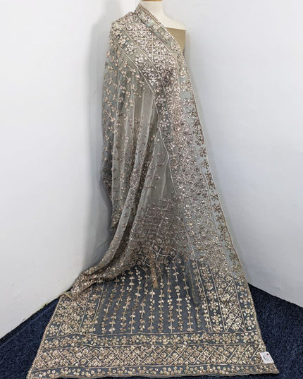 Fancy Organza with Handmade Full Jaal Gotta Work Dupatta (Dyeable)