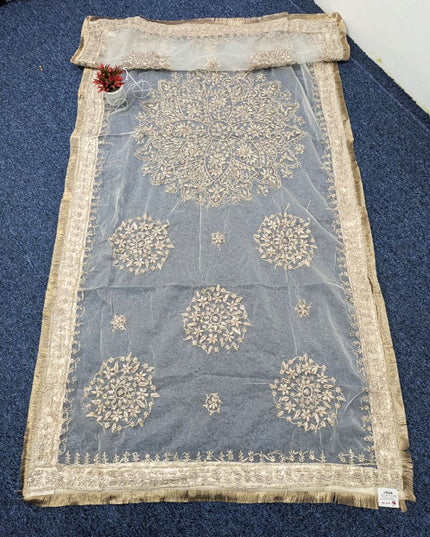 Handmade LCD Gotta Work Organza Dupatta (Dyeable in All Colors)