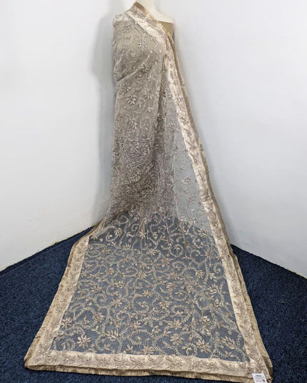 Fancy Organza with Handmade LCD Gotta Work Dupatta (Dyeable)