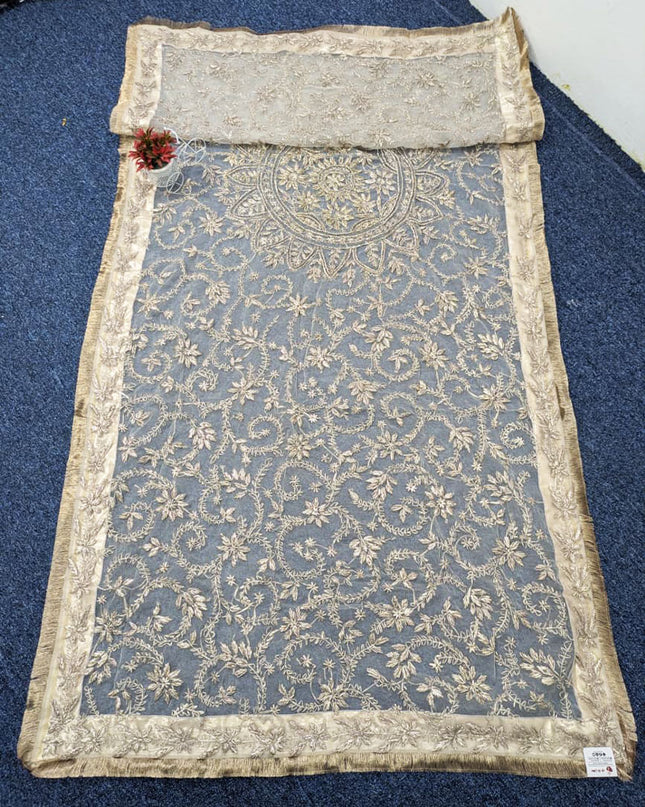 Fancy Organza with Handmade LCD Gotta Work Dupatta (Dyeable)