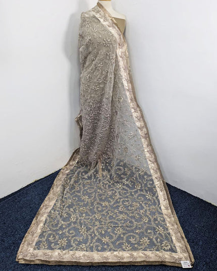 Dyeable Organza with Handmade LCD Gotta Work Dupatta