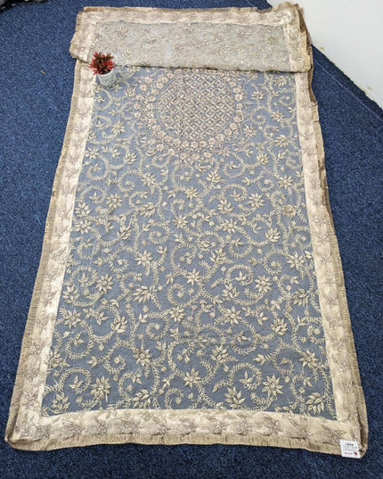 Dyeable Organza with Handmade LCD Gotta Work Dupatta