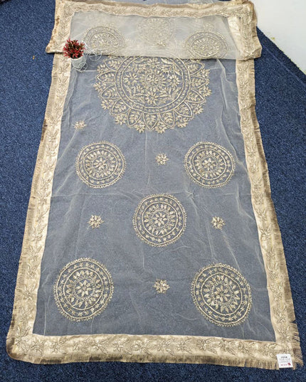 Fancy Organza with Handmade LCD Gotta Work Dupatta (Dyeable)