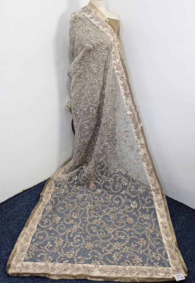 Handmade LCD Gotta Work Organza Dupatta (Dyeable in All Colors)