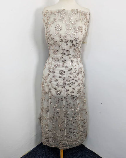 Handmade Heavy Gotta Work Organza Frock 2Pc Unstitched (Dyeable)