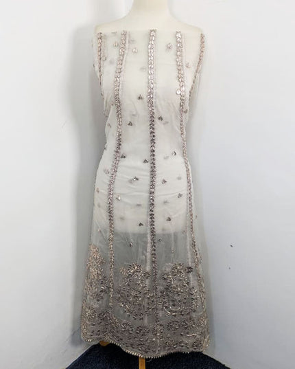 Fancy Dyeable Organza with Heavy Gotta Work Frock 2Pc Unstitched