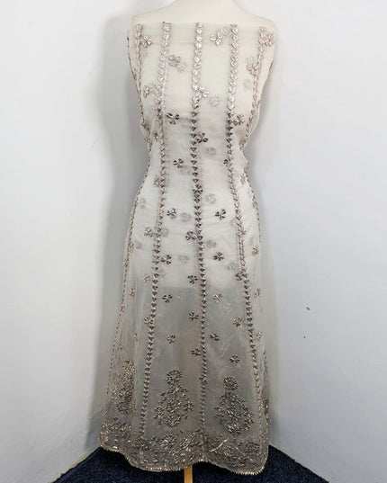 Fancy Organza with Gotta Work Frock 2Pc Unstitched (Dyeable)