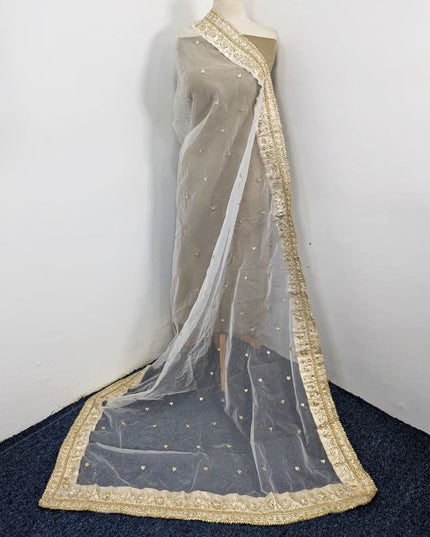 Fancy Handmade Gotta Work Organza Dupatta (Dyeable in All Colors)