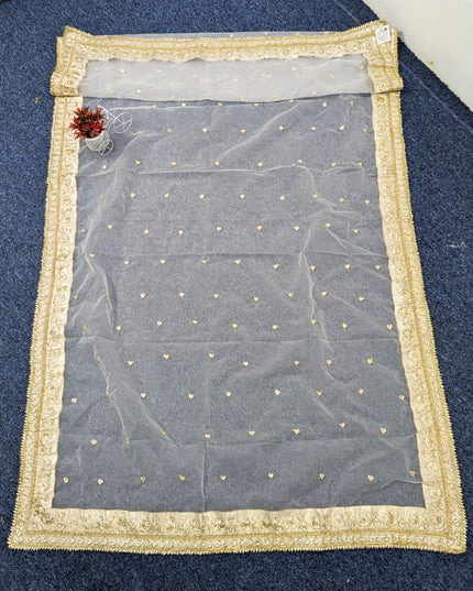 Fancy Handmade Gotta Work Organza Dupatta (Dyeable in All Colors)