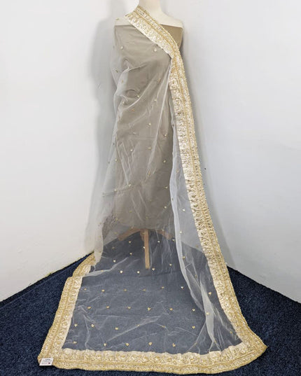 Fancy Handmade Gotta Work Organza Dupatta (Dyeable in All Colors)