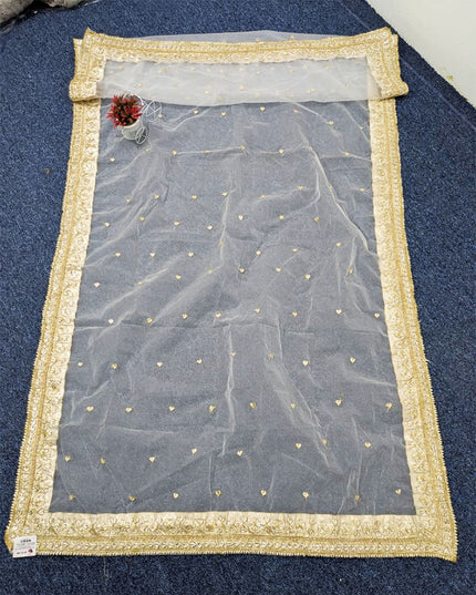 Fancy Handmade Gotta Work Organza Dupatta (Dyeable in All Colors)