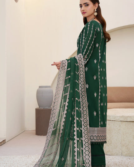 Fancy Embroidered Lawn with Bamber Crinkle Dupatta 3Pc - Wania (Lajwanti)