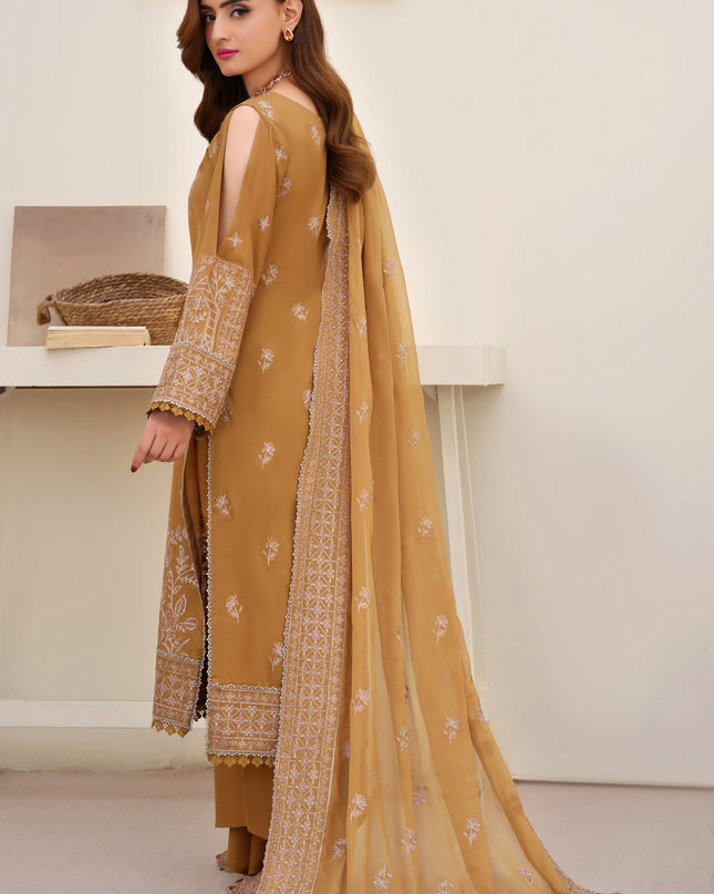 Fancy Embroidered Lawn with Bamber Crinkle Dupatta 3Pc - Wania (Lajwanti)