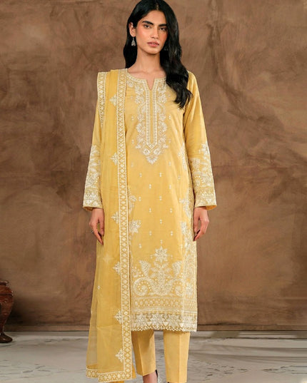 Fancy Embroidered Naps Lawn with Organza Dupatta - AADarsh (Aneeqa)