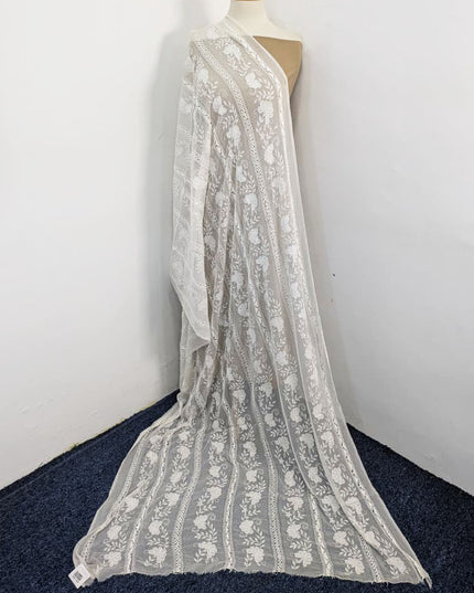 Fancy Pure China Crinkle with Tarkashi Work Dyeable Dupatta