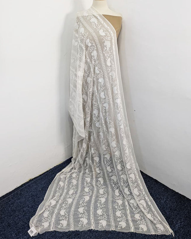 Fancy Pure China Crinkle with Tarkashi Work Dyeable Dupatta