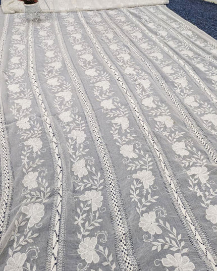 Fancy Pure China Crinkle with Tarkashi Work Dyeable Dupatta
