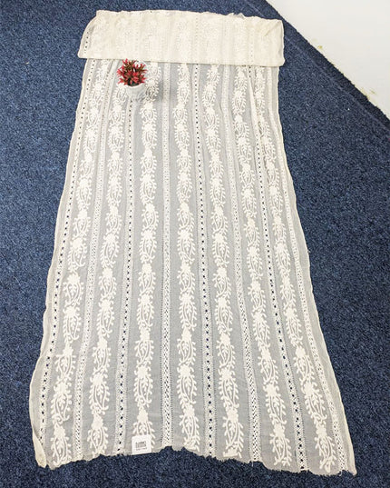 Pure China Crinkle with Handmade Tarkashi Work Dyeable Dupatta