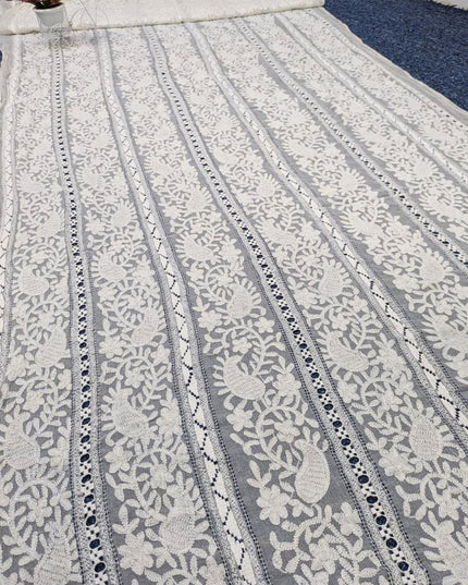 Fancy Pure China Crinkle with Tarkashi Work Dyeable Dupatta