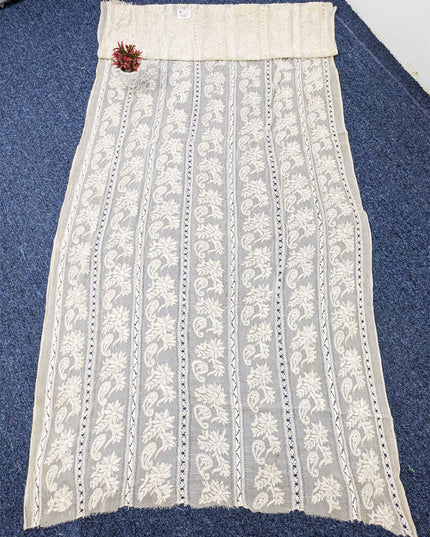 Pure China Crinkle with Handmade Tarkashi Work Dyeable Dupatta