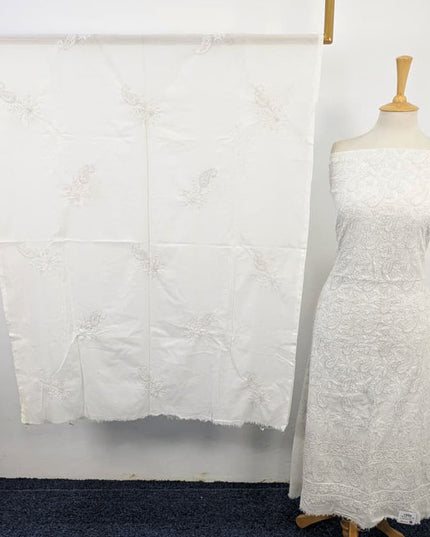 Fancy Dyeable Lawn with Chikankari + Shadow Work 2Pc Unstitched