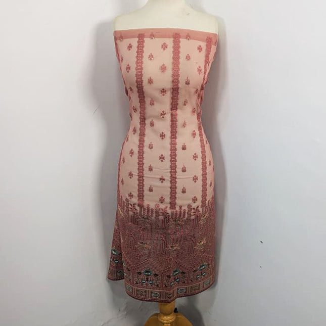 Pakka Sitara Boring Daman Organza with Chiffon Dupatta 2Pc Unstitched