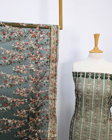 Embroidered Organza Full Jaal Sitara Work