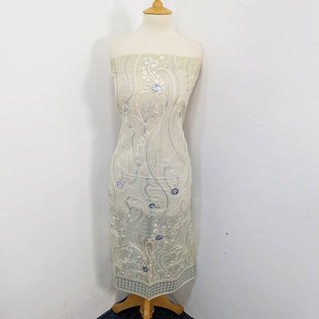 Fancy Embroidered Khaadi Net 2PC unstitched