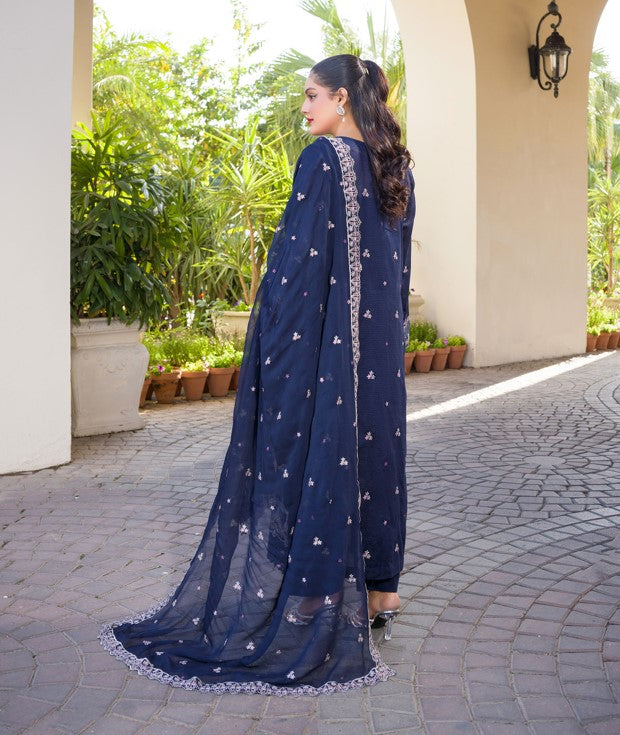 Embroidered Lawn with Heavy Embroidered Crinkle Dupatta - Manizay (Gull Nayab)