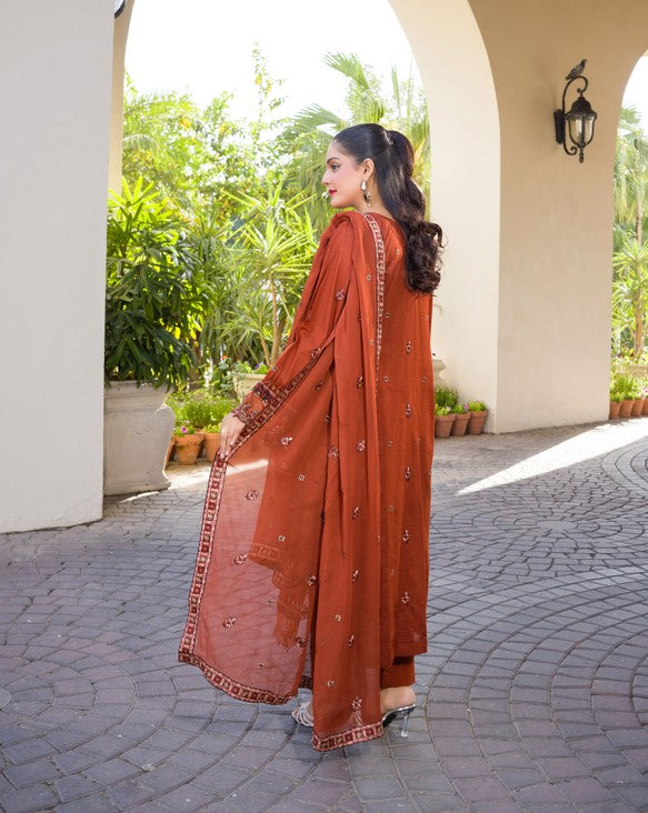Embroidered Lawn with Heavy Embroidered Crinkle Dupatta - Manizay (Gull Nayab)