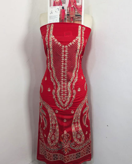 Fancy Heavy Embroidered Bana Dora Lawn + Voile Dupatta 3Pc Unstitched - Parveen Vol-1761