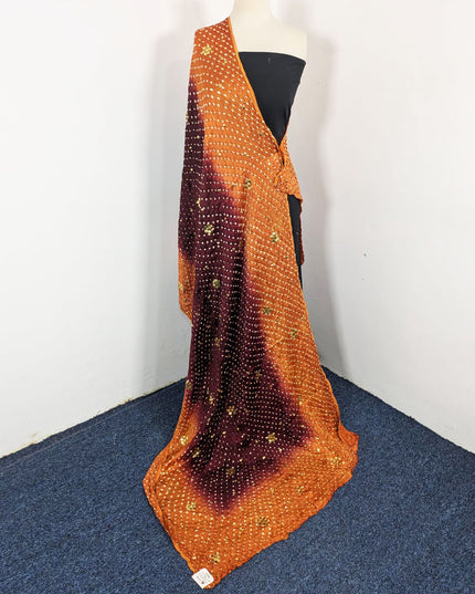 Fancy Shamooz Silk with Premium Handmade Chunnri + Mukesh Work Dupatta