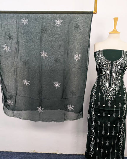 Lawn with Handmade Aplic Work Shirt & Chiffon Dupatta 3Pc Unstitched