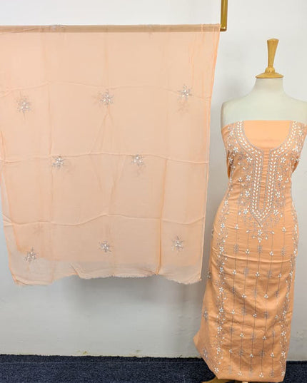 Lawn with Handmade Aplic Work Shirt & Chiffon Dupatta 3Pc Unstitched