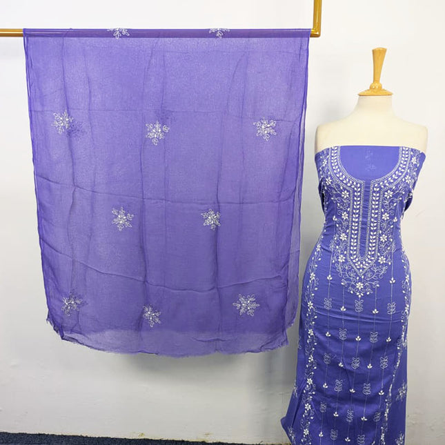 Lawn with Handmade Aplic Work Shirt & Chiffon Dupatta 3Pc Unstitched
