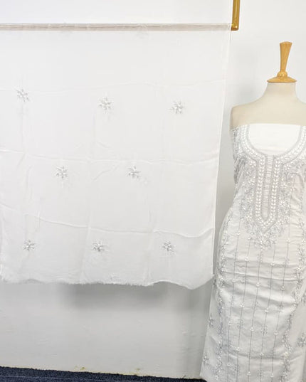 Lawn with Handmade Aplic Work Shirt & Chiffon Dupatta 3Pc Unstitched