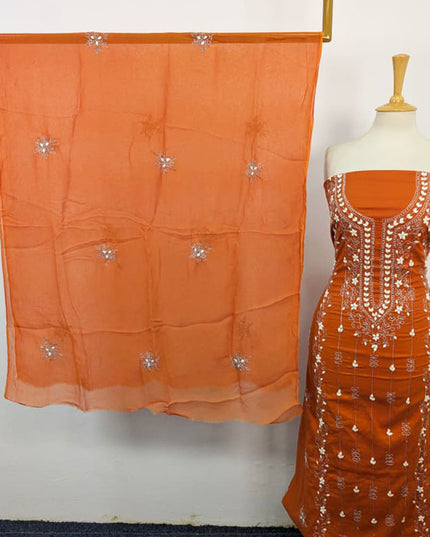 Lawn with Handmade Aplic Work Shirt & Chiffon Dupatta 3Pc Unstitched