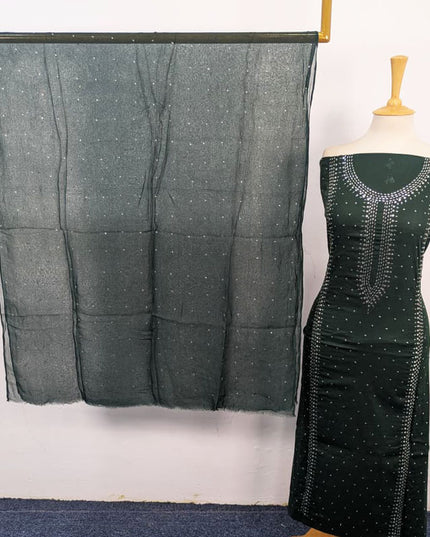 Fancy Lawn with Handmade Mukesh Work Shirt & Chiffon Dupatta 3Pc Unstitched
