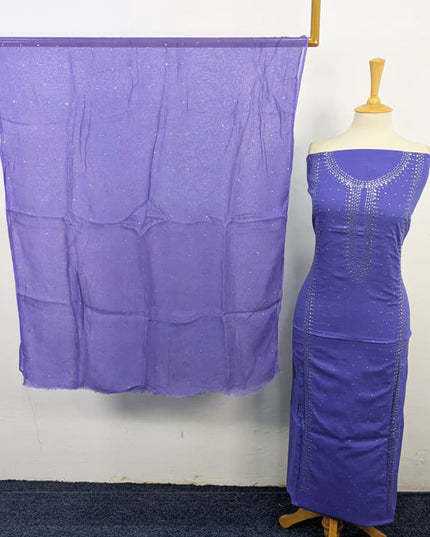 Fancy Lawn with Handmade Mukesh Work Shirt & Chiffon Dupatta 3Pc Unstitched