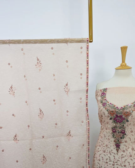 Embroidered Khadi Net Shirt Dupatta 2PC Unstitched