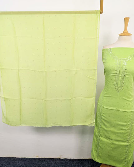 Fancy Lawn with Handmade Mukesh Work Shirt & Chiffon Dupatta 3Pc Unstitched