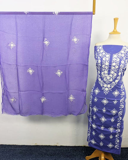 Lawn with Handmade Pakka Tanka Work & Chiffon Dupatta 3Pc Unstitched