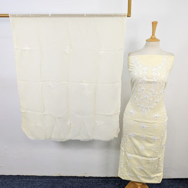 Lawn with Handmade Pakka Tanka Work & Chiffon Dupatta 3Pc Unstitched