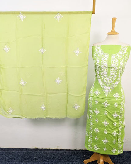 Lawn with Handmade Pakka Tanka Work & Chiffon Dupatta 3Pc Unstitched