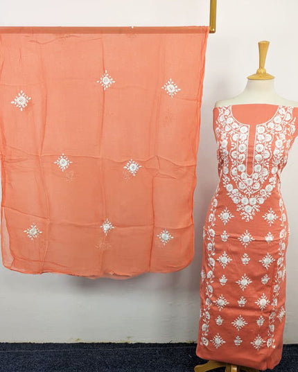 Lawn with Handmade Pakka Tanka Work & Chiffon Dupatta 3Pc Unstitched