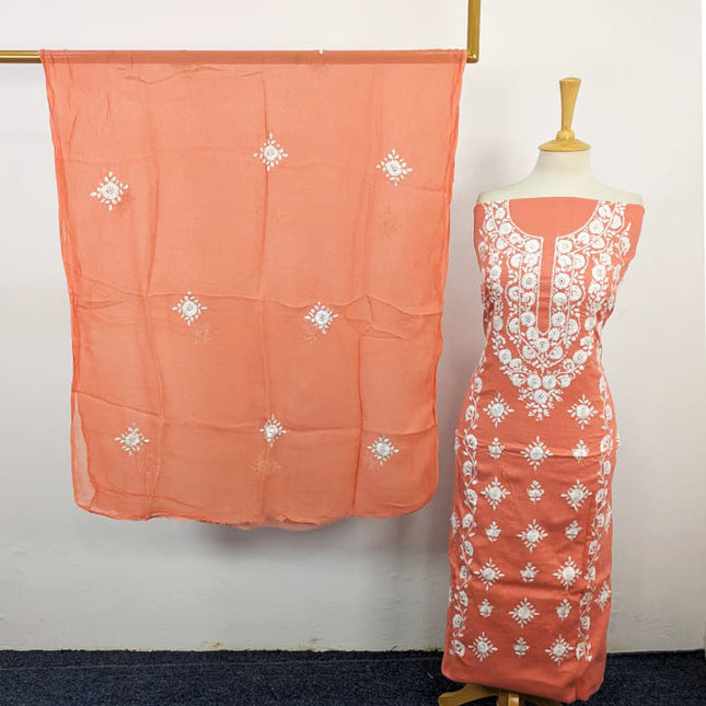 Lawn with Handmade Pakka Tanka Work & Chiffon Dupatta 3Pc Unstitched
