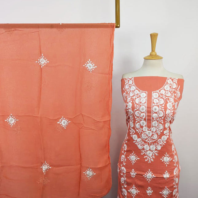 Lawn with Handmade Pakka Tanka Work & Chiffon Dupatta 3Pc Unstitched