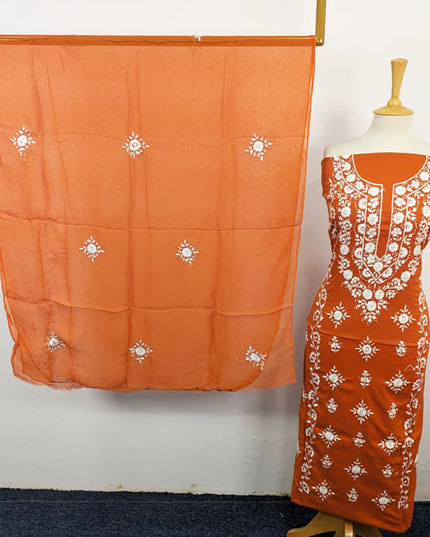 Lawn with Handmade Pakka Tanka Work & Chiffon Dupatta 3Pc Unstitched