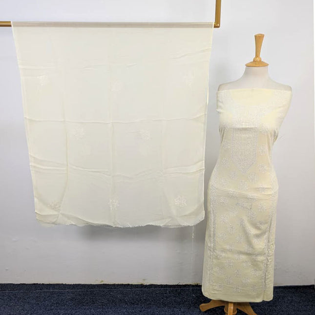 Fancy Lawn with Handmade Shadow Work Shirt & Chiffon Dupatta 3Pc Unstitched